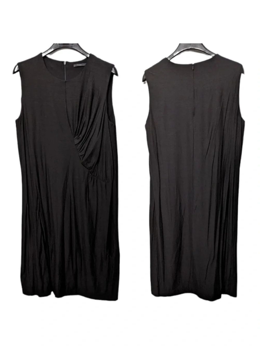 COS Lyocell Ruched Sleeveless Dress L